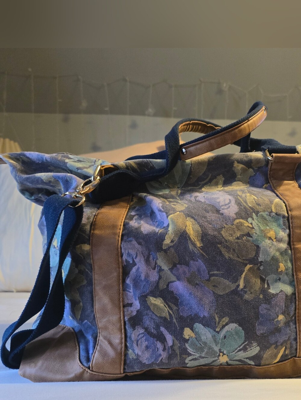 Floral Canvas Weekender Bag